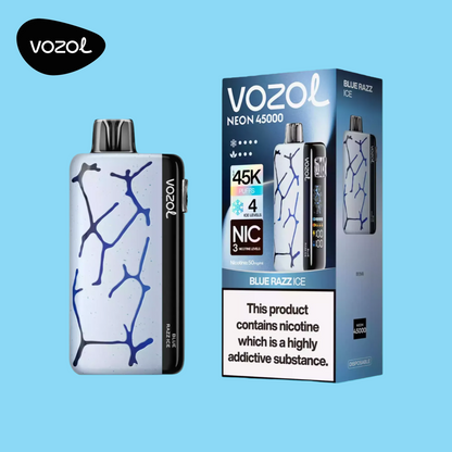 Vozol Neon 45K Züge Blue Razz Ice Vape