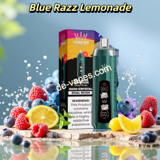 Al Fakher Crown Bar 8000 - Blue Razz Lemonade