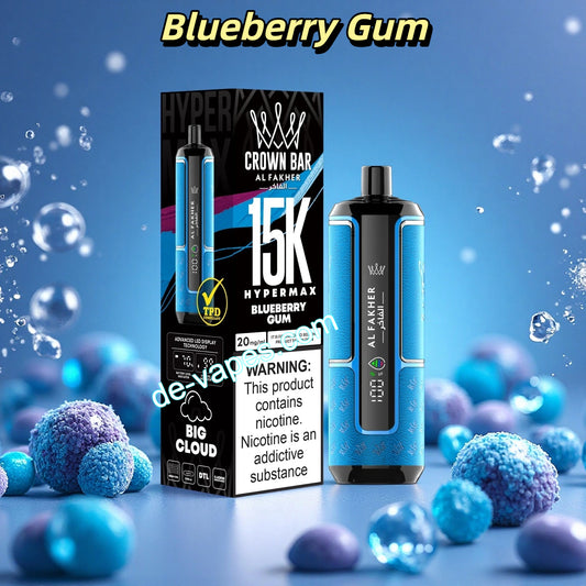 Al Fakher Crown Bar 15000 Puffs - Blueberry Gum