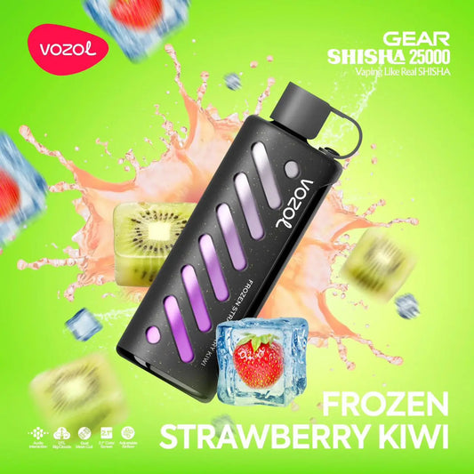 Vozol Gear Shisha 25000 Puffs - Frozen Strawberry Kiwi