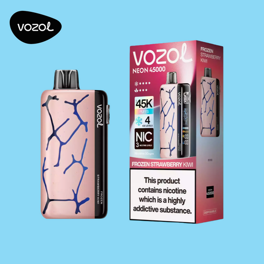 Vozol Neon 45K Puffs Frozen Strawberry Kiwi Vape