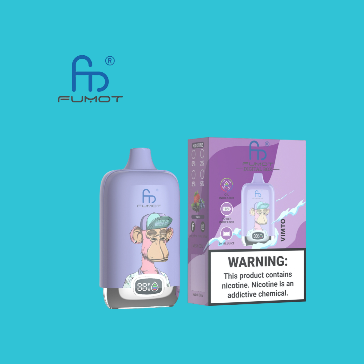 Vimto RandM Tornado Vape Digital Box 12K