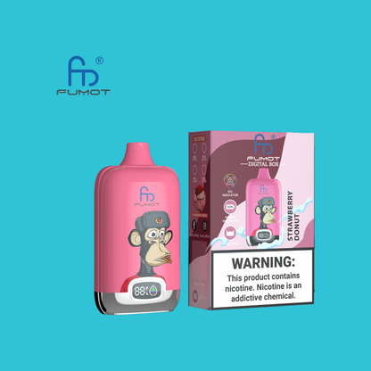 Strawberry Donut Randm Digital Box 12000 Puffs