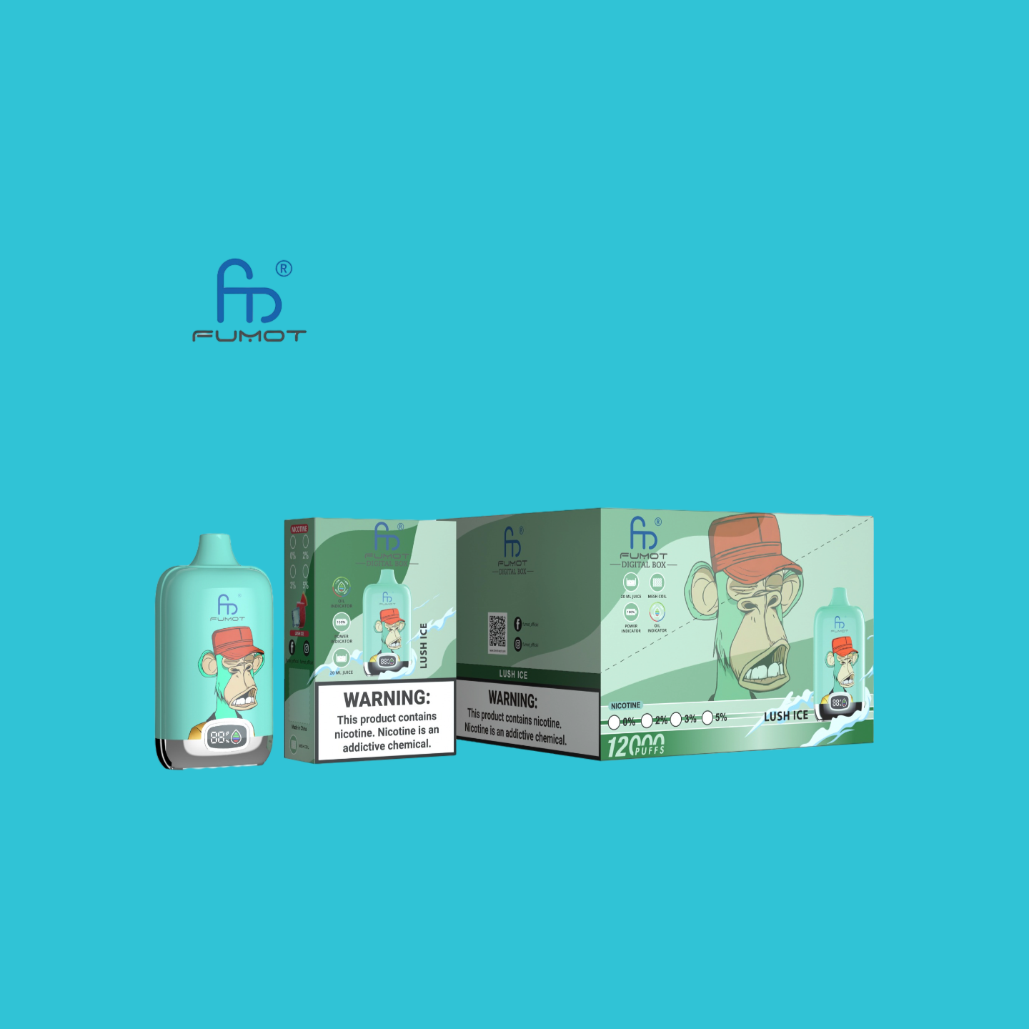 Lush Ice RandM Tornado Vape Digital Box 12K 