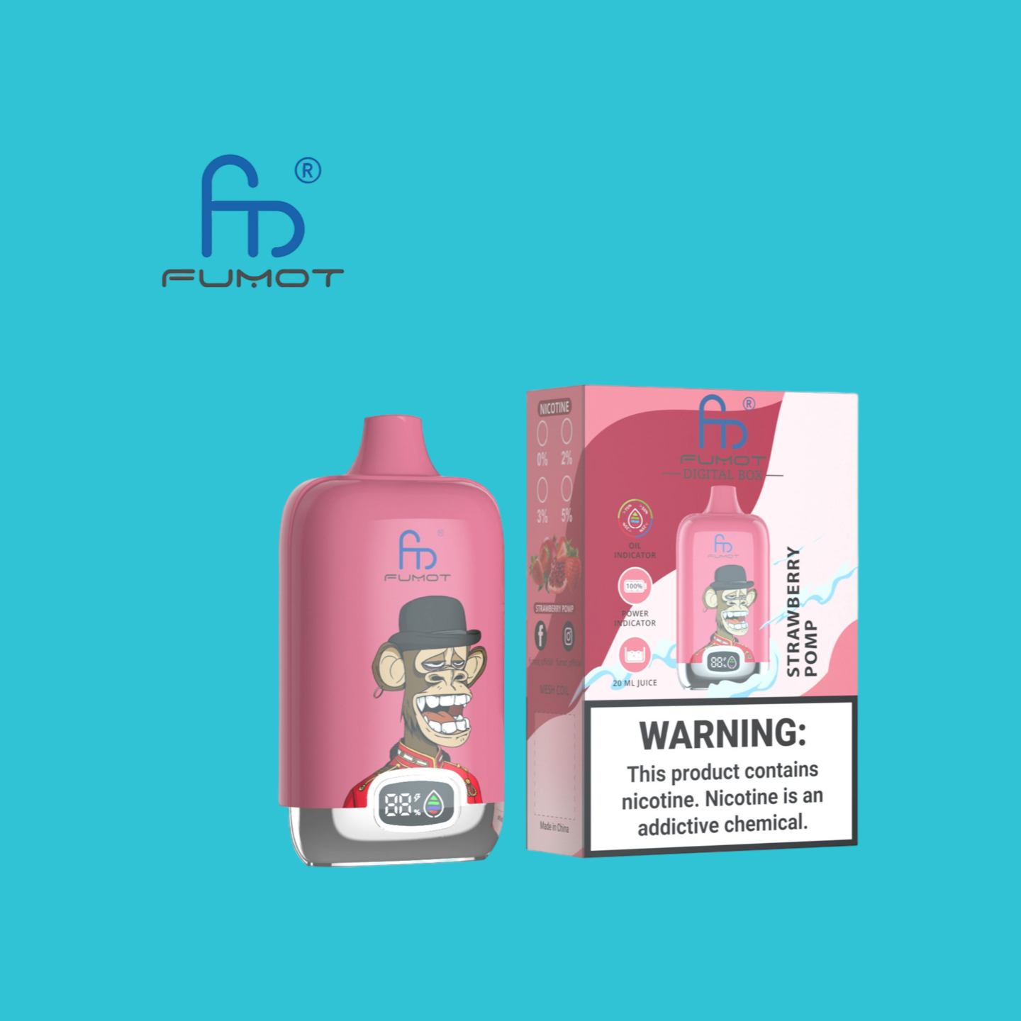 Strawberry Pomegranate RandM Tornado 12000 Puffs 