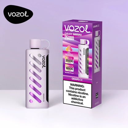Grape Ice Vozol Gear Shisha 25000 Puffs