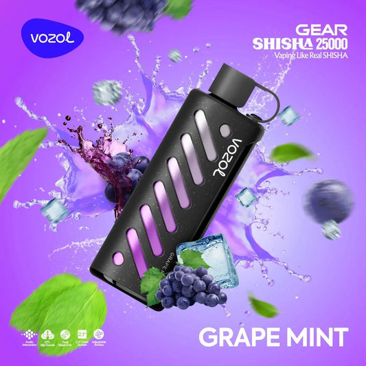 Vozol Gear Shisha 25K Dual-Mode Einweg-Vape Grape Mint