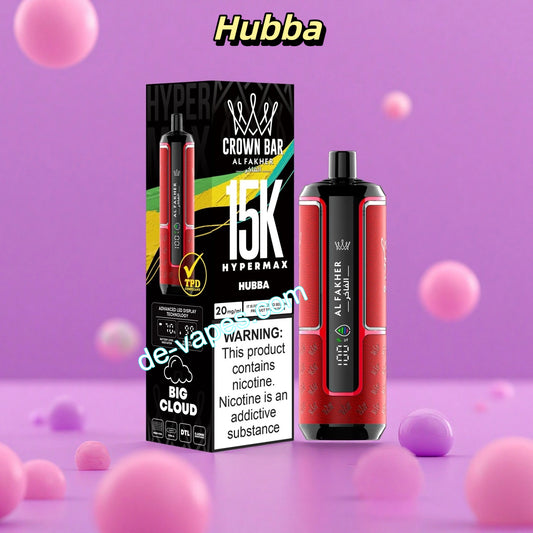 Al Fakher Vape Crown Bar HyperMax 15000 - Hubba Geschmack