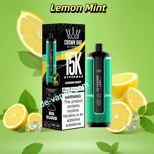 Al Fakher Crown Bar 15000 Puffs - Lemon Mint