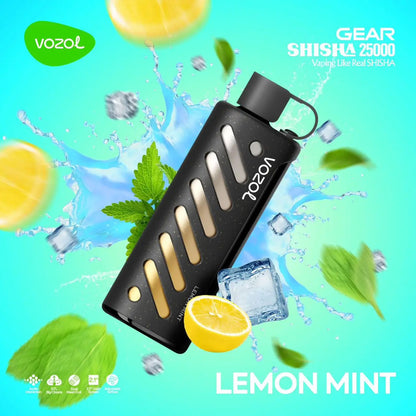 Vozol Gear Shisha 25K Dual-Mode Einweg-Vape Lemon Mint