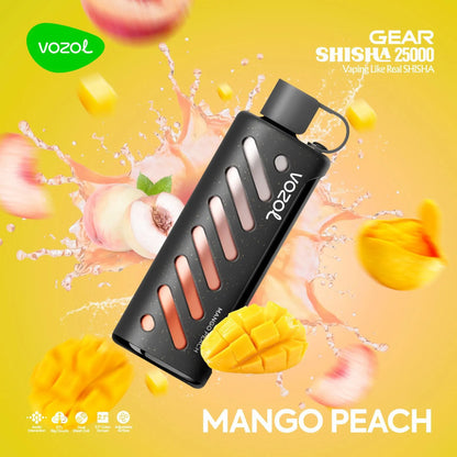 Vozol Gear Shisha 25000 Puffs - Mango Peach