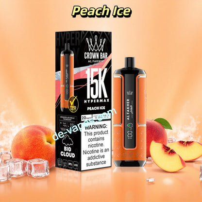 Al Fakher Vape Crown Bar HyperMax 15K - Peach Ice