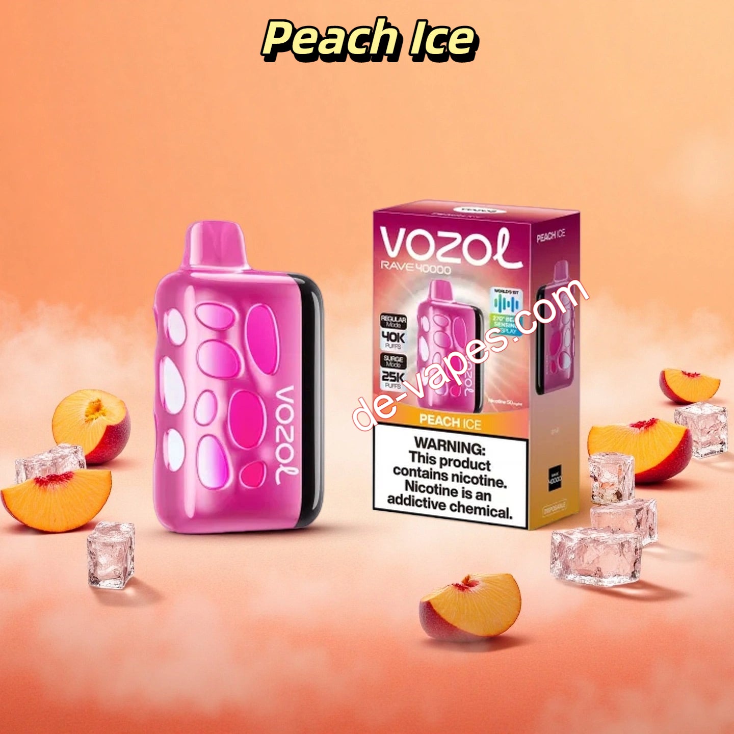 Vozol Rave 40000 Puffs - Peach Ice – DE-Vapes
