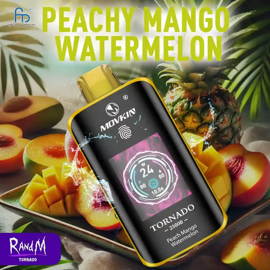 RandM Tornado 25000 Puffs  - Peach Mango Watermelon
