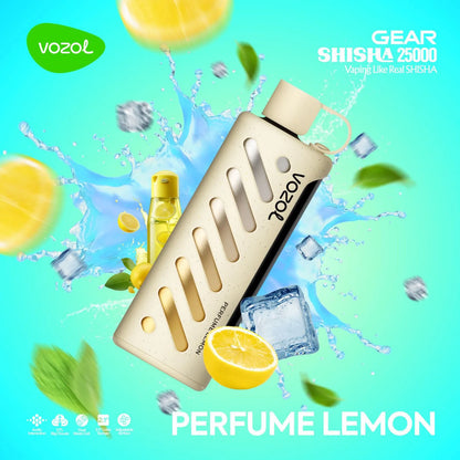 Vozol Gear Shisha 25000 Puffs - Perfume Lemon
