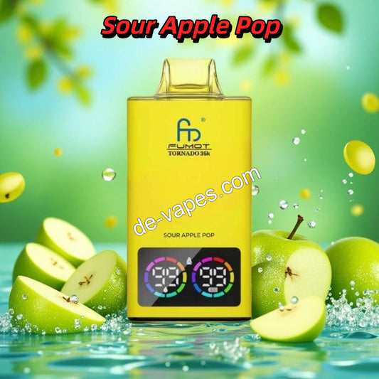 Sour Apple Pop Randm Tornado Vape 35000