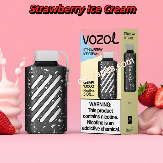 Strawberry  Ice Cream Vozol Gear 10000 Puffs 