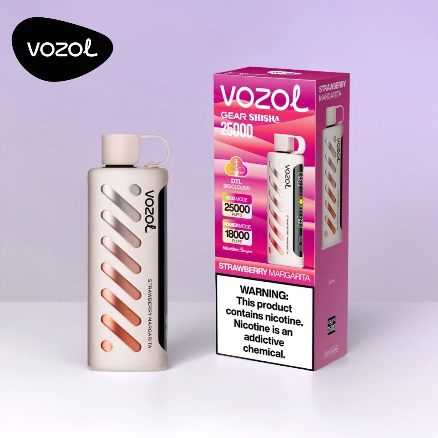 Strawberry Margarita Vozol Gear Shisha 25K