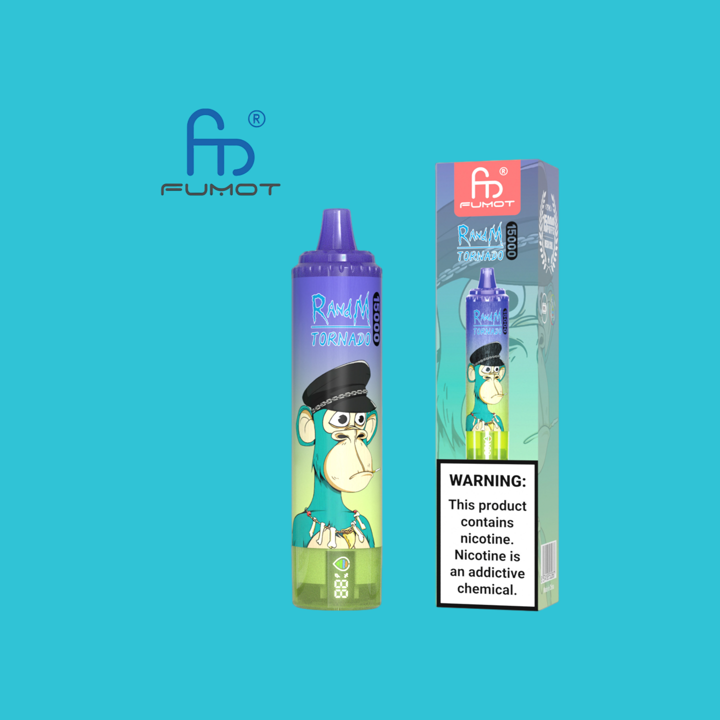 Blueberry Bubblegum RandM Tornado 15000 Puffs