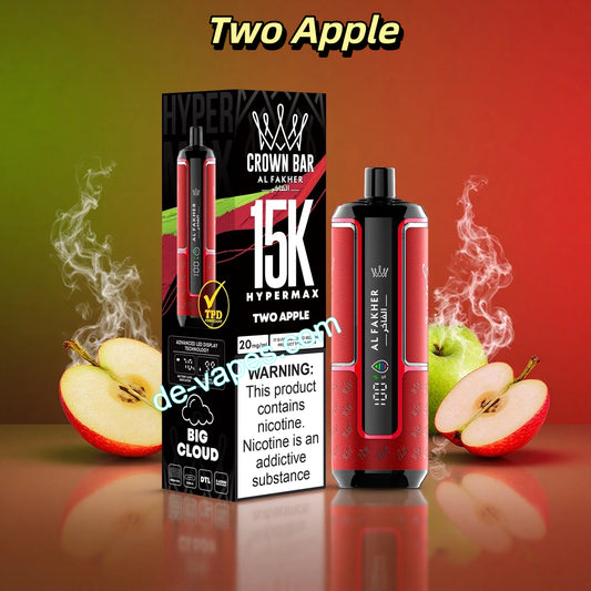 Al Fakher Crown Bar HyperMax 15K - Two Apple