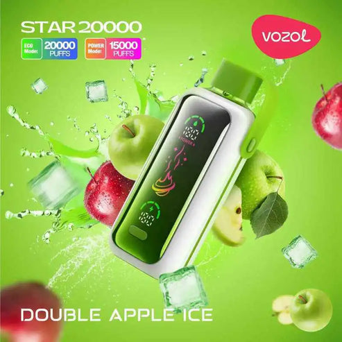 Vozol Star 20000 Puffs - Double Apple Ice