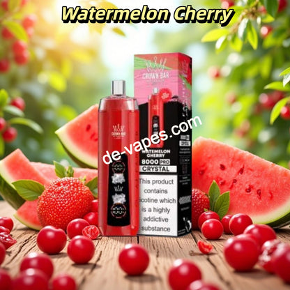 Al Fakher Crown Bar 8000 Puffs Watermelon Cherry