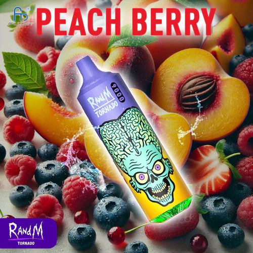 RandM Tornado 9000 Puffs - Peach Berry